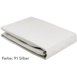 Elegante Boxspring Spannbettlaken - 100x200cm	91 silber
