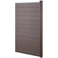Mendler WPC-Sichtschutz Sarthe, Windschutz Zaun, WPC-Pfosten ~ Erweiterungselement schmal,