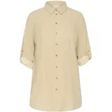 KAFFE CURVE Tunika KCnana Loose fit in Chincilla / White stripe), | Gr.: 44