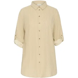 KAFFE CURVE Tunika KCnana Loose fit in Chincilla / White stripe), | Gr.: 44