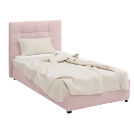 Home Affaire Polsterbett HOME AFFAIRE "Endres", rosa (flamingo), B:103cm L:210cm, imgrägnierte Struktur (100% Polyester), Betten, Polsterbett, mit Bettkasten, wahlweise ohne Matratze/Lattenrost oder incl. Matratze