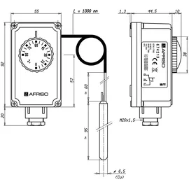 Afriso GTK Gehäusethermostat Temperaturregler 2000 mm