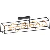 Paul Neuhaus LED-Deckenleuchte schwarz/goldfarben , schwarz , Maße (cm): B: 110 H: 31,5 T: 20.0