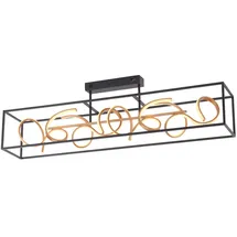 Paul Neuhaus LED-Deckenleuchte schwarz/goldfarben , schwarz , Maße (cm): B: 110 H: 31,5 T: 20.0