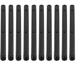 Schubladenschienen Ersatz, 10 Kunststoff-Schubladenschienen für Schubladen oder ausziehbare Schränke für Tastaturablage, Schrank, Küche (schwarz, 180 mm)