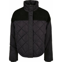 URBAN CLASSICS Damen TB4552-Ladies Oversized Diamond Quilt Puffer Jacket Größe:M, Farbe:Black