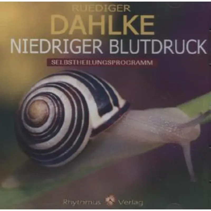 Niedriger Blutdruck,Audio-Cd - Ruediger Dahlke (Hörbuch)