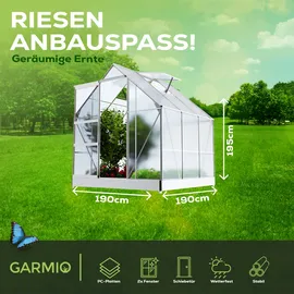 garmio CUNEO Frühbeet Alu Grau HKP 4 mm 3,7 m2