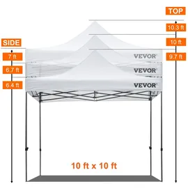 Vevor Faltpavillon 3 x 3 m Weiß