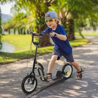Homcom Kinderroller Scooter Schwarz