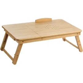 Beliani Klappbarer Laptoptisch Orge, Hellbraun 57 cm 35 cm