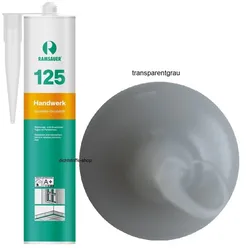 Ramsauer 125 Handwerk transparentgrau 1K Silikon Dichtstoff 310ml Kartusche