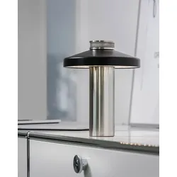 Akku Outdoorleuchte - TURN schwarz/silber