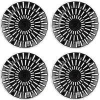 14 Zoll Radkappen, Wheel Covers 14 inch Radzierblenden 4er-Set Universelle R14 für PKW LKW SUV Alufelgen Stahlfelgen, Auto Radzierblende schwarz