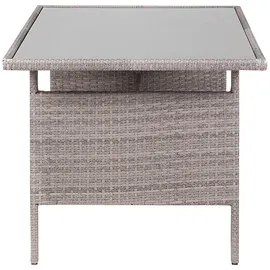 Beliani Gartentisch 145 x 80 x 74 cm Grau
