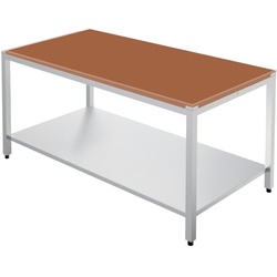 Polyethylen-schneidetisch rote farbe - 2000x600x850 mm - 10212170 Eurast