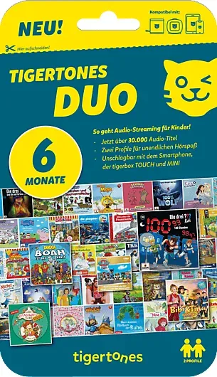 TIGERTONES DUO- TICKET 6 MONATE Aktivierungscard, Mehrfarbig