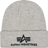 Alpha Industries 3D Beanie Mütze grau