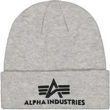 Alpha Industries 3D Beanie Mütze grau