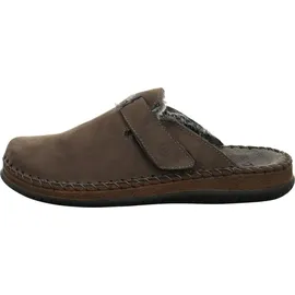 ROHDE Herren Pantoffel Hausschuh Leder Warmfutter Alassio 6790, Größe:41 EU, Farbe:Braun