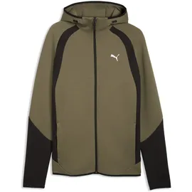 Puma Sweatjacke "Evostripe Kapuzenjacke Herren", Herren, Gr. XS, loden grün, Obermaterial: 23% Polyester, 77% Baumwolle. Taschenfutter: 100% Baumwolle. Einsatz: 81% Baumwolle, 19% Polyester, Sweatjacken Sweatjacke