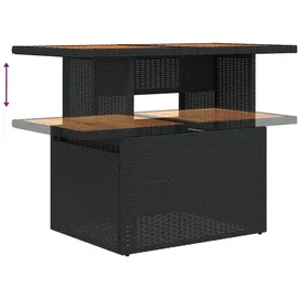 vidaXL Garten Essgruppe mit Kissen 8-Tlg Schwarz und Braun 3349932