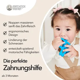 MATCHSTICK MONKEY Beißring Affe Blau