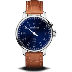 Meistersinger Meisterstücke Bell Hora BHO908 - Sonnenschliff blau,cognac - 43mm