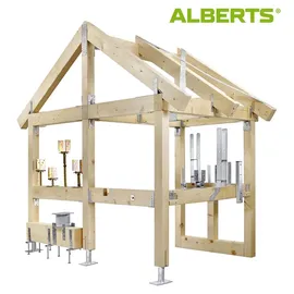 GAH Alberts Alberts U-Pfostenträger 71-161 mm/110/250/70 mm Verzinkt
