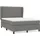vidaXL Boxspringbett mit Matratze Dunkelgrau 140x200 cm Stoff