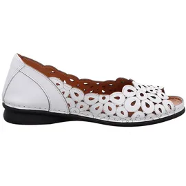 Gemini Peeptoe Ballerinas für Damen, weiß, Größe 39 EU