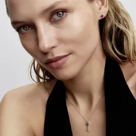 Pandora Timeless Erhabenes Herz Collier-Halskette rot / Silber