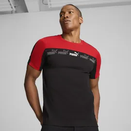 Puma T-Shirt "Around The Block T-Shirt Herren", Jungen, Gr. M, rot (for all time rot), Obermaterial: 100% Baumwolle. Rippe: 80% Baumwolle, 20% Polyester, clean, regular fit, Rundhals, Shirts T-Shirt