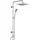 JOHO Duschset Duschsystem mit ABS Kopfbrause 20x20cm Silber
