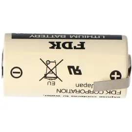 FDK (ehem. Sanyo) Sanyo Lithium Batterie CR17335 SE Size 2/3A, mit Lötfahne Z-Form