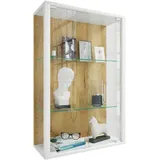 VCM Wandvitrine Glas Udina M 60 x 25 x 80 cm Weiß