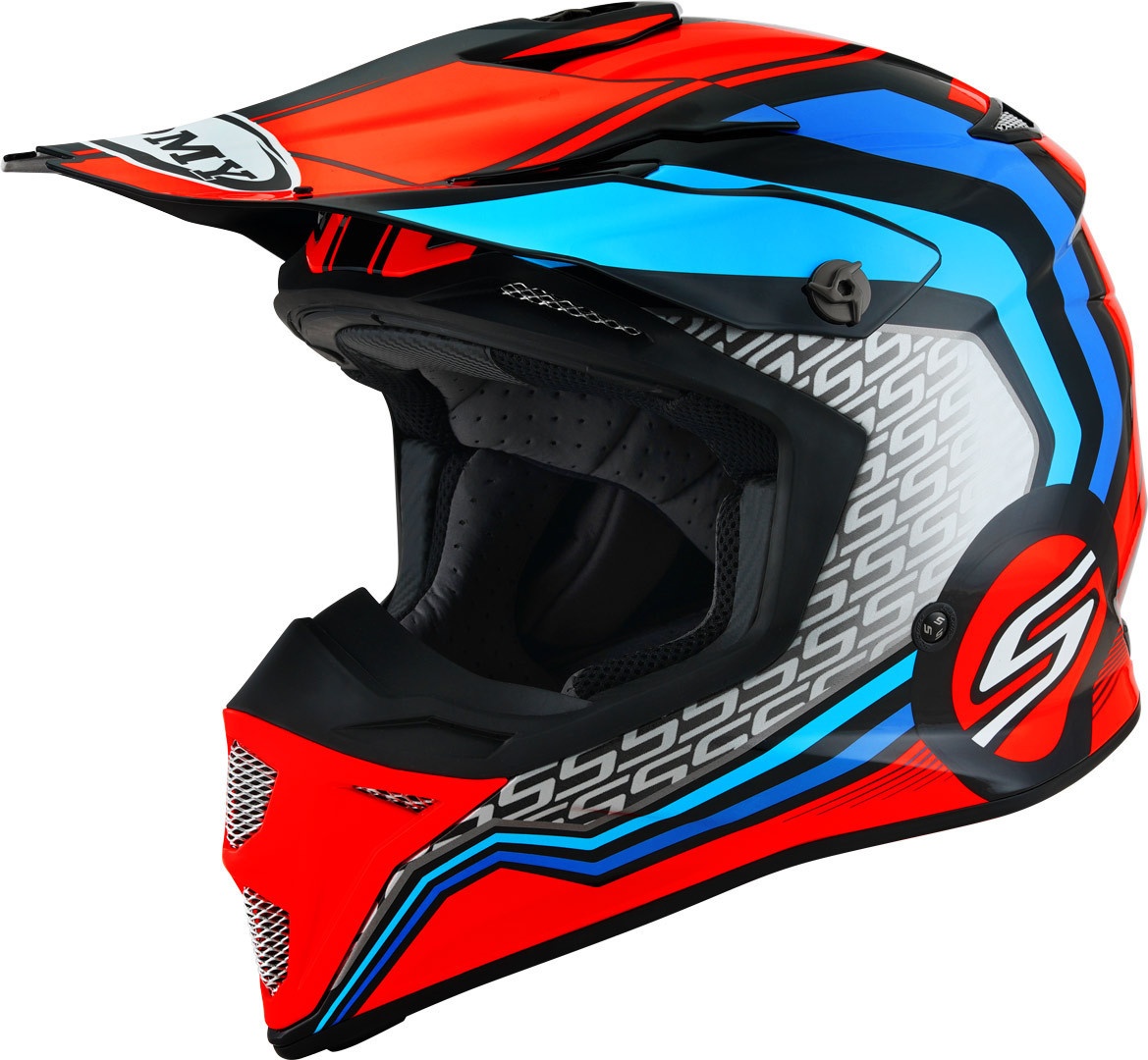 Suomy MX Speed Pro Forward Motocross Helm, blau-orange, Größe M