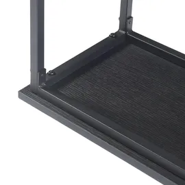 [en.casa] Kaminholzregal Turku Stahl 60 x 30 x 112 cm Schwarz