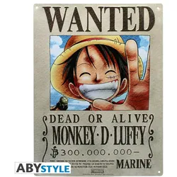 Metallshild One Piece - Luffy Wanted