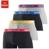 Buffalo Boxer »Boxershorts für Herren«, (Packung, 4 St.), aus Baumwoll-Mix Buffalo schwarz, grau-meliert