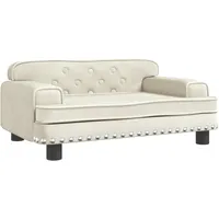 SYFAXTM Kindersofa Creme 70x45x30 cm Samt - Creme