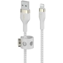 Belkin BoostCharge Pro Flex Lightning/USB-A 3m Weiß