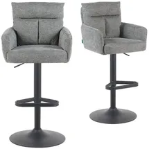 dubi möbel Barhocker 54 x 121 x 57 cm Grau