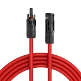 HB-DIGITAL 1m Solarkabel 4mm2 mit Solarstecker & Solarbuchse für Solarmodule Reines Kupfer Verlängerungskabel Solarpanel Litze Leitung Einzelader flexibel zweischichtige spezielle Isolierung ROT