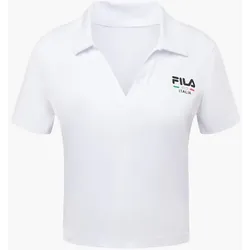 Crop Poloshirt - Damen - weiß