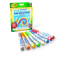 Crayola - Set mit 8 abwaschbaren Filzstiften für Glas zum Verzieren von verspiegelten Oberflächen, ab 3 Jahren, 58-8165