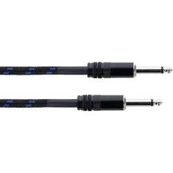 Cordial ELEMENTS EI 5 PP-TWEED-BL 5m Plug 6,3 mono black - Plug 6,3 mono black - elements INS