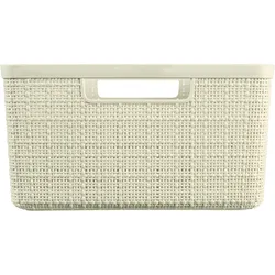Curver - JUTE RECYCLING Aufbewahrungsbox M 12L, 3er-Set, off white   weiß