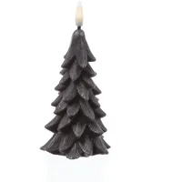 MARELIDA LED-Kerze Tannenbaum 16 cm grau