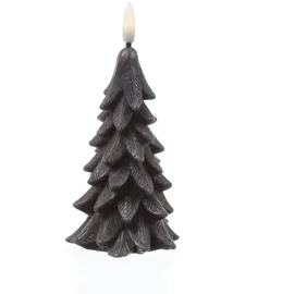 MARELIDA LED-Kerze Tannenbaum 16 cm grau
